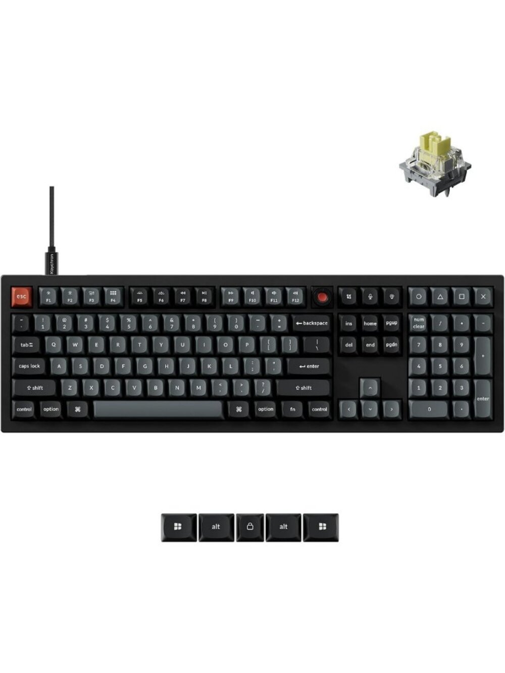 Full Size Wired Mechanical Keyboard - 8000Hz, RGB Backlit, Hot-Swappable